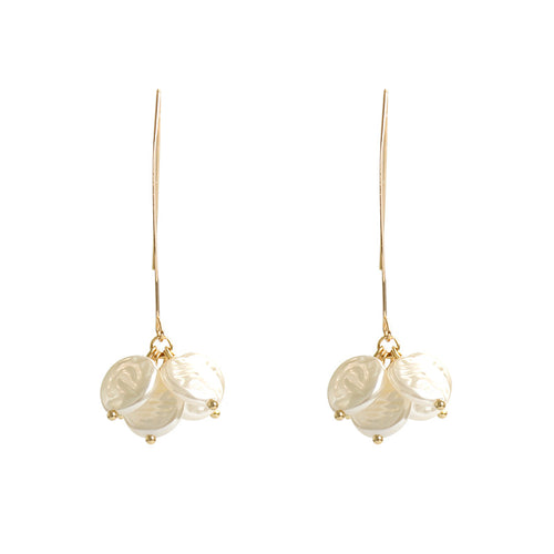 Baroque Pearl Cluster Threader Earrings