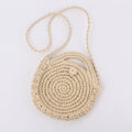 Round Woven Single-Shoulder Beach Bag