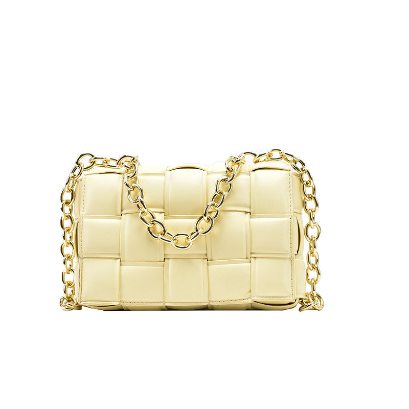 Woven Chain Pillow Clutch Bag