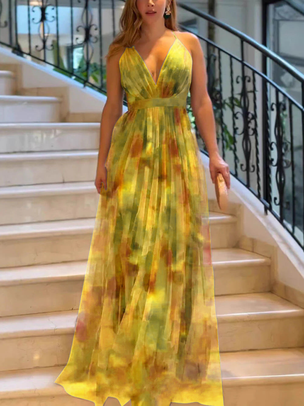 Mesh Printed Floaty Sundress
