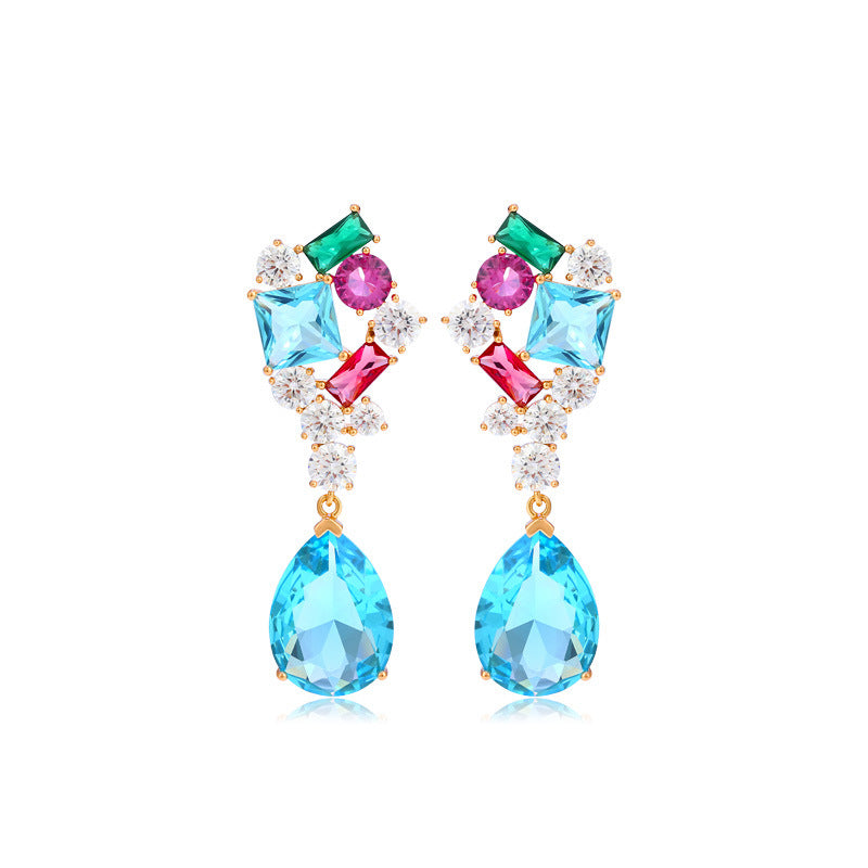 Multicolor Gemstone Drop Earrings
