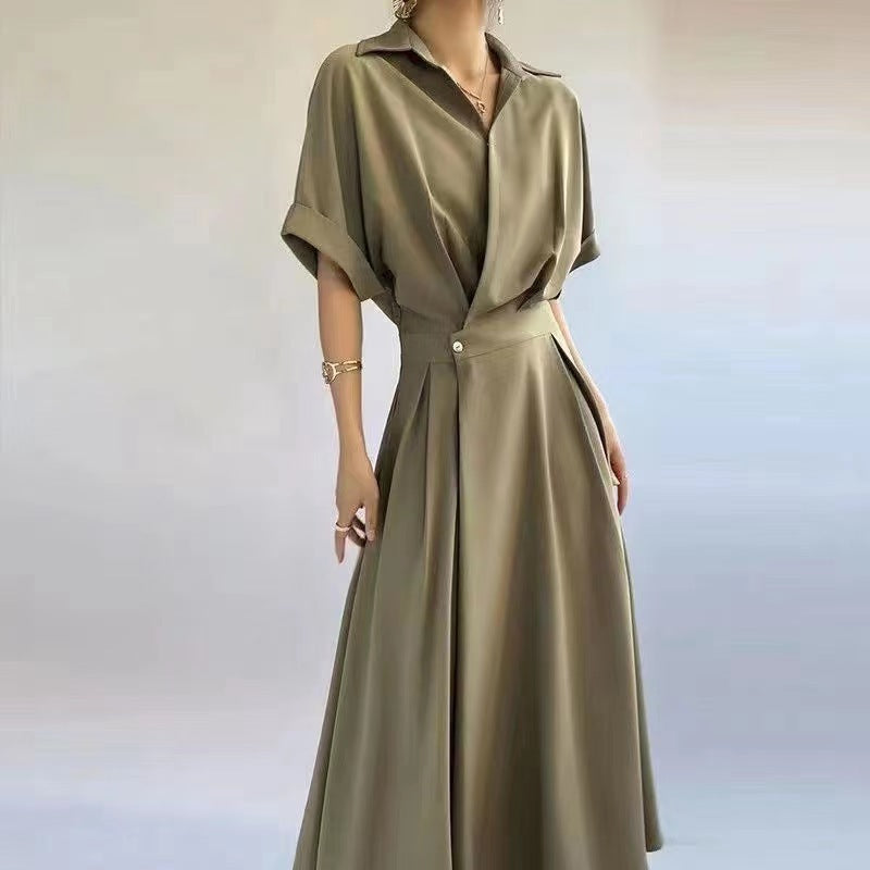 French Chic Slim-Fit Midi Dress