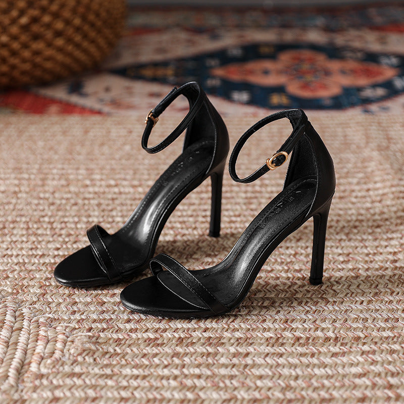 One-Buckle Stiletto Sandals