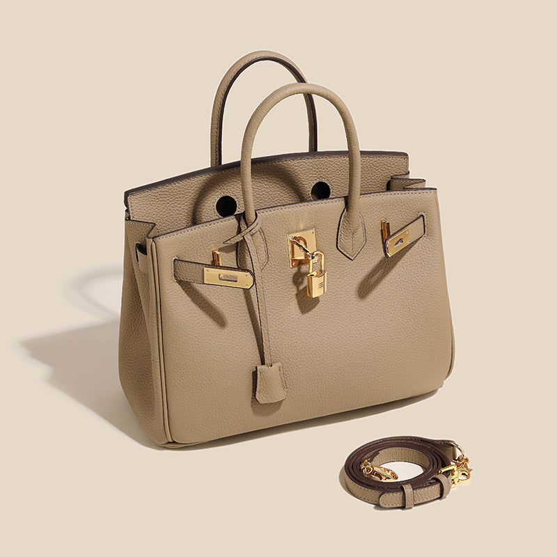 Genuine Leather Platinum Tote Bag