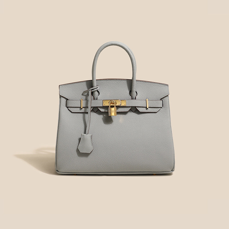 Genuine Leather Platinum Tote Bag