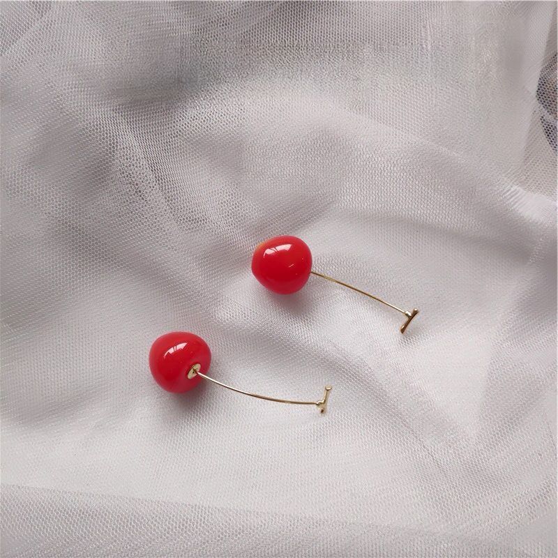 Cherry Charm Drop Earrings