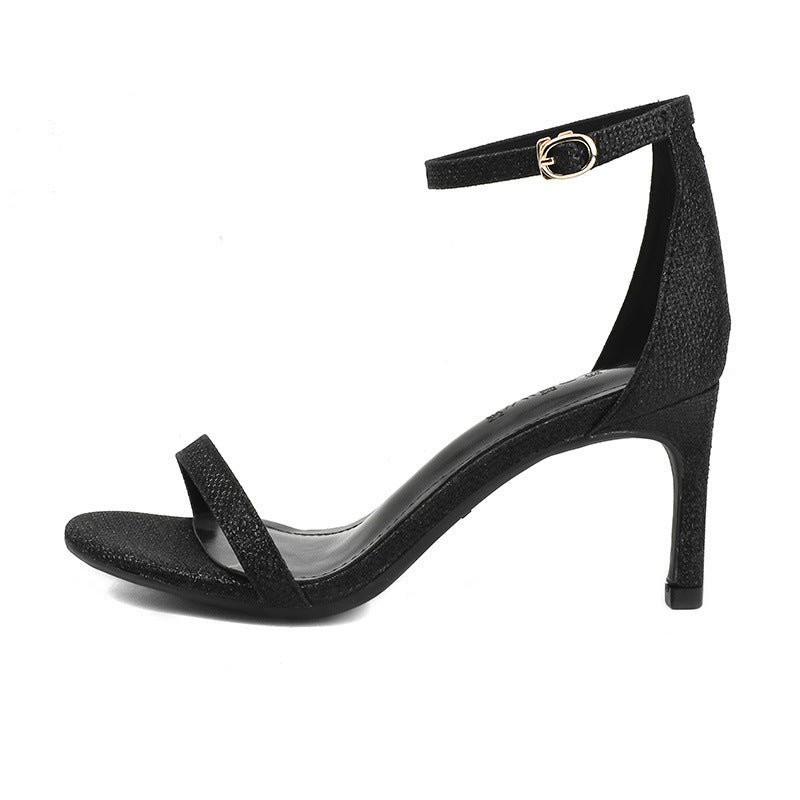 One-Buckle Stiletto Sandals