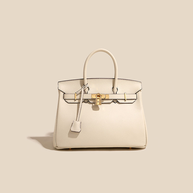 Genuine Leather Platinum Tote Bag