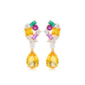Multicolor Gemstone Drop Earrings
