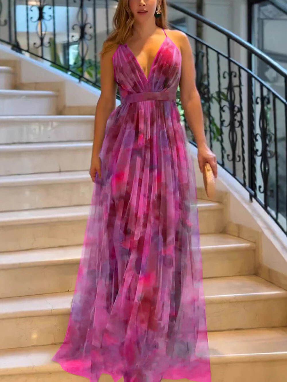 Mesh Printed Floaty Sundress