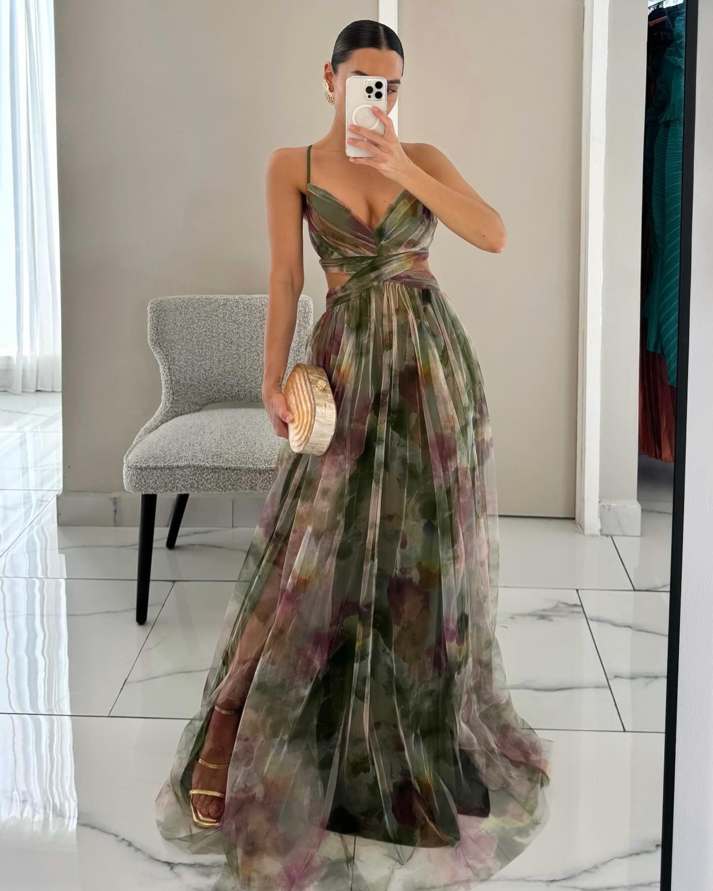 Mesh Printed Floaty Sundress