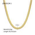 Gold Herringbone Chain Necklace
