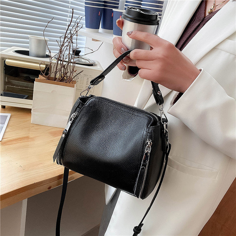 Genuine Leather Single-Shoulder Mum Bag