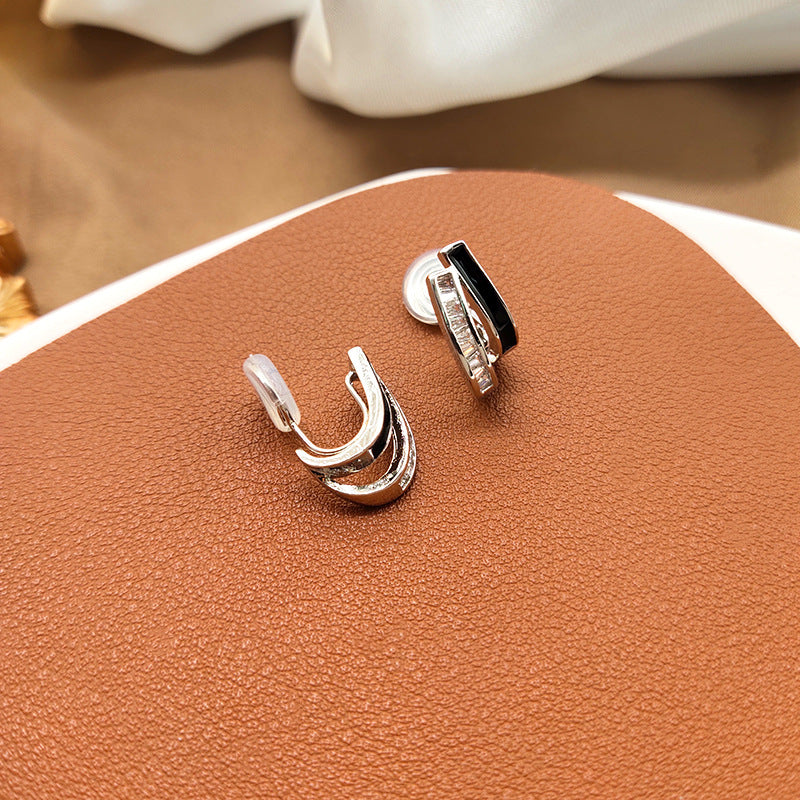 Gold & Mother-of-Pearl Baguette Hoop Earrings