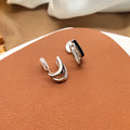Gold & Mother-of-Pearl Baguette Hoop Earrings