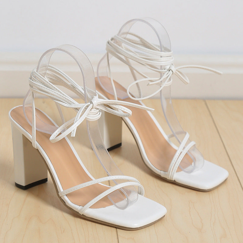 Plus-Size Sexy Square-Toe Summer Heels