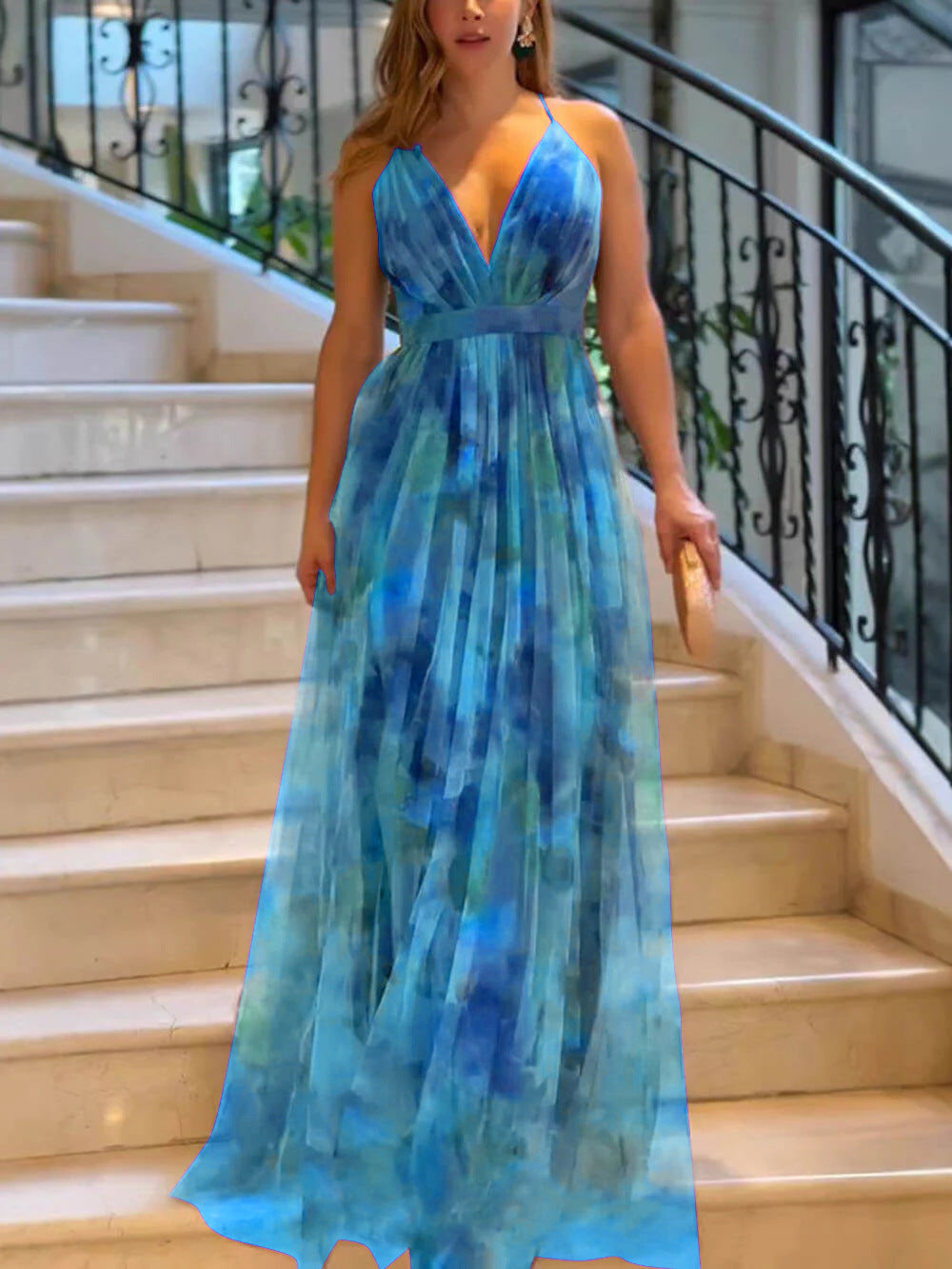 Mesh Printed Floaty Sundress