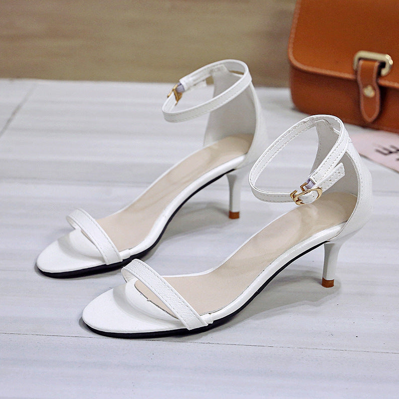 Minimalist Thin-Heel Open-Toe Sandals