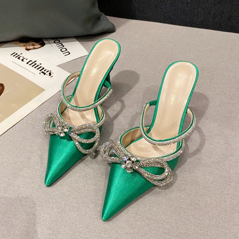 Korean Rhinestone Stiletto Heels