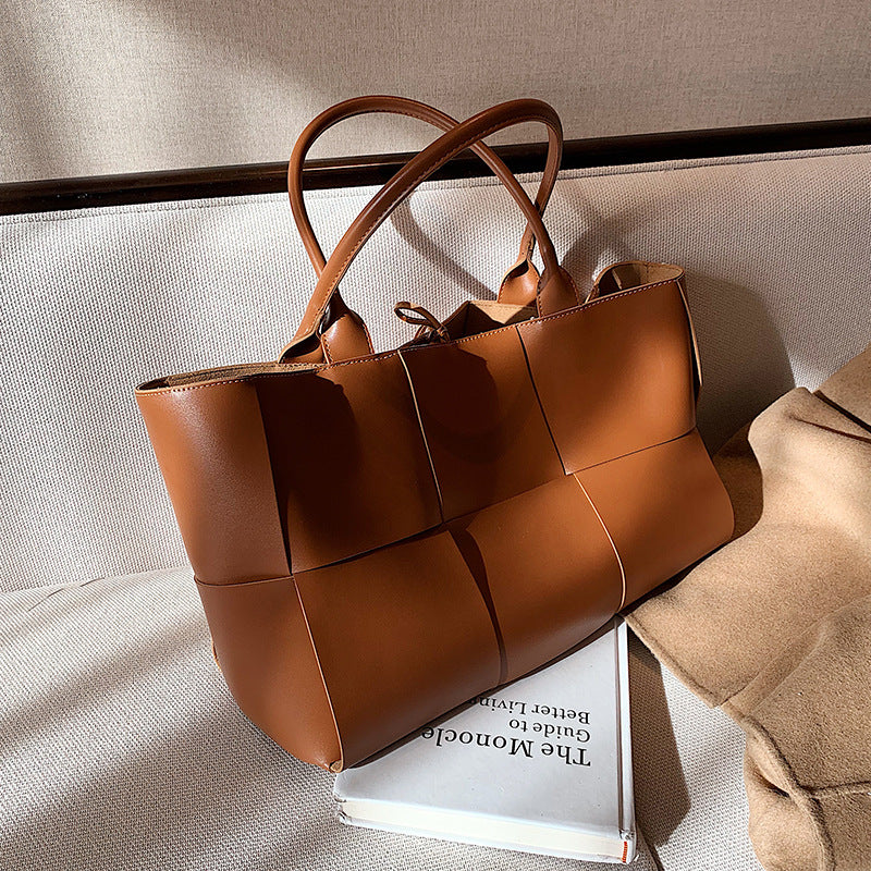 Large Capacity Structured Shoulder Bag