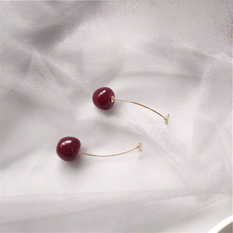 Cherry Charm Drop Earrings