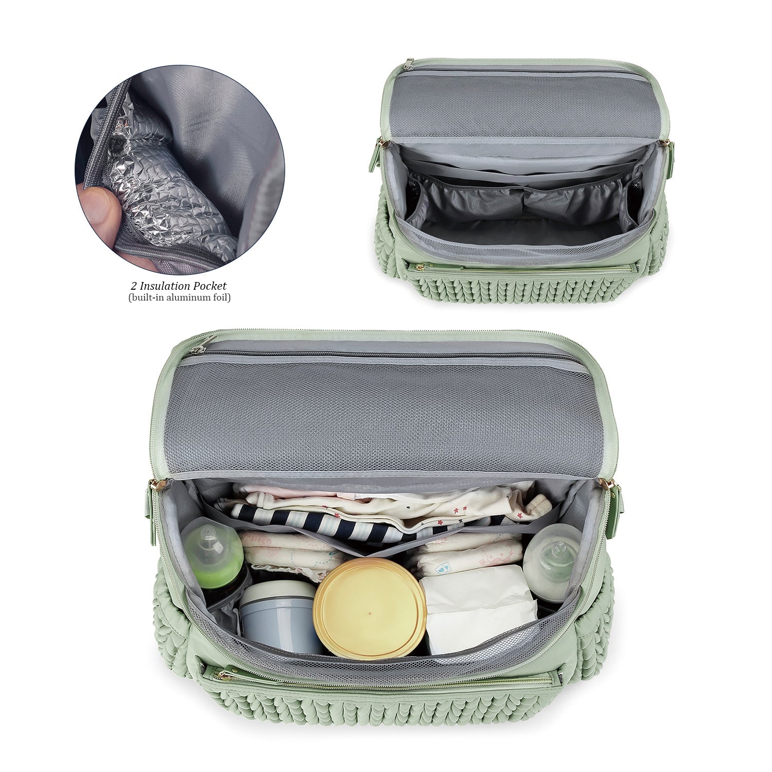 Quilted Large Capacity Mummy Backpack