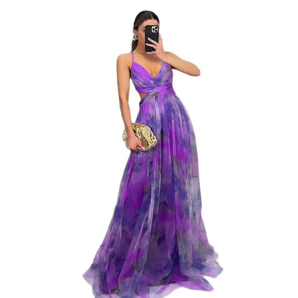 Mesh Printed Floaty Sundress