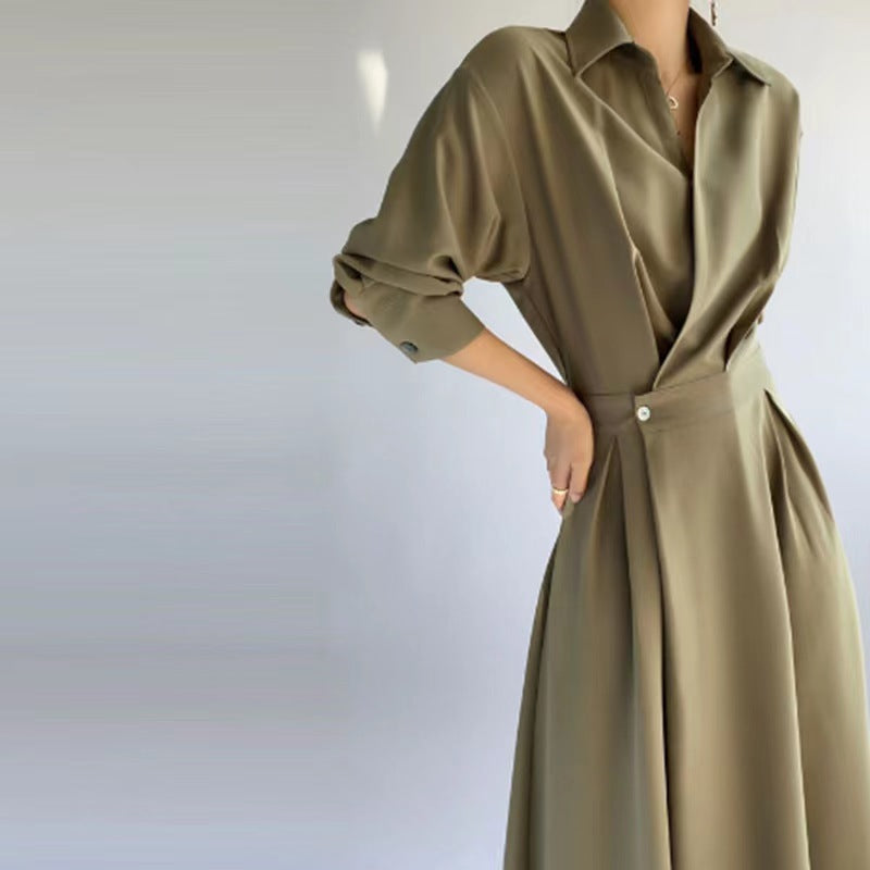 French Chic Slim-Fit Midi Dress
