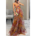 Mesh Printed Floaty Sundress