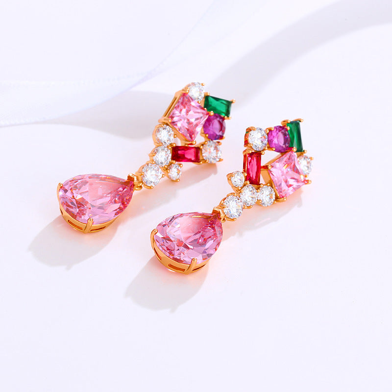Multicolor Gemstone Drop Earrings