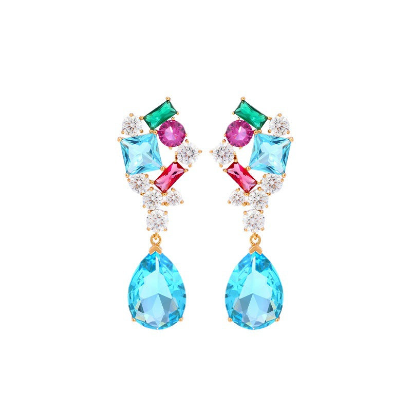 Multicolor Gemstone Drop Earrings