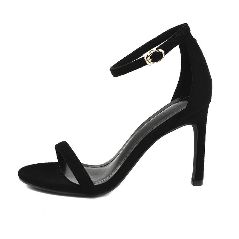 One-Buckle Stiletto Sandals
