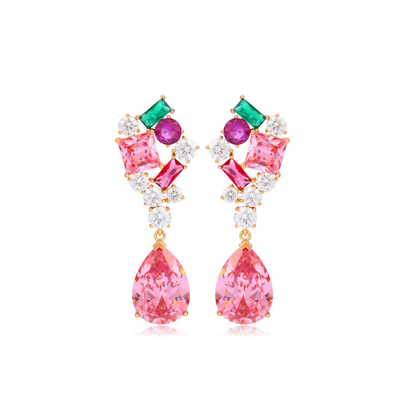 Multicolor Gemstone Drop Earrings