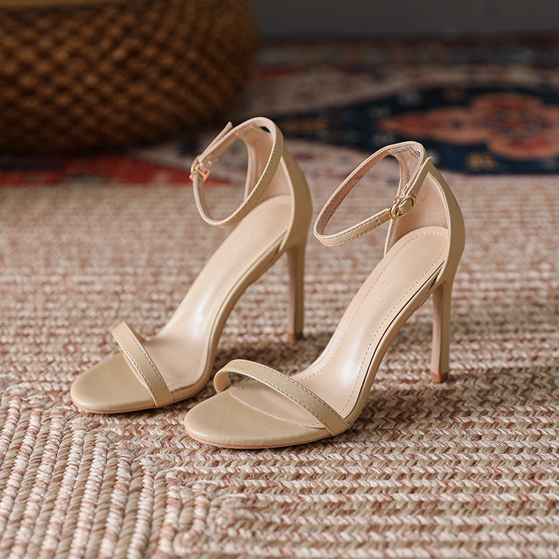 One-Buckle Stiletto Sandals