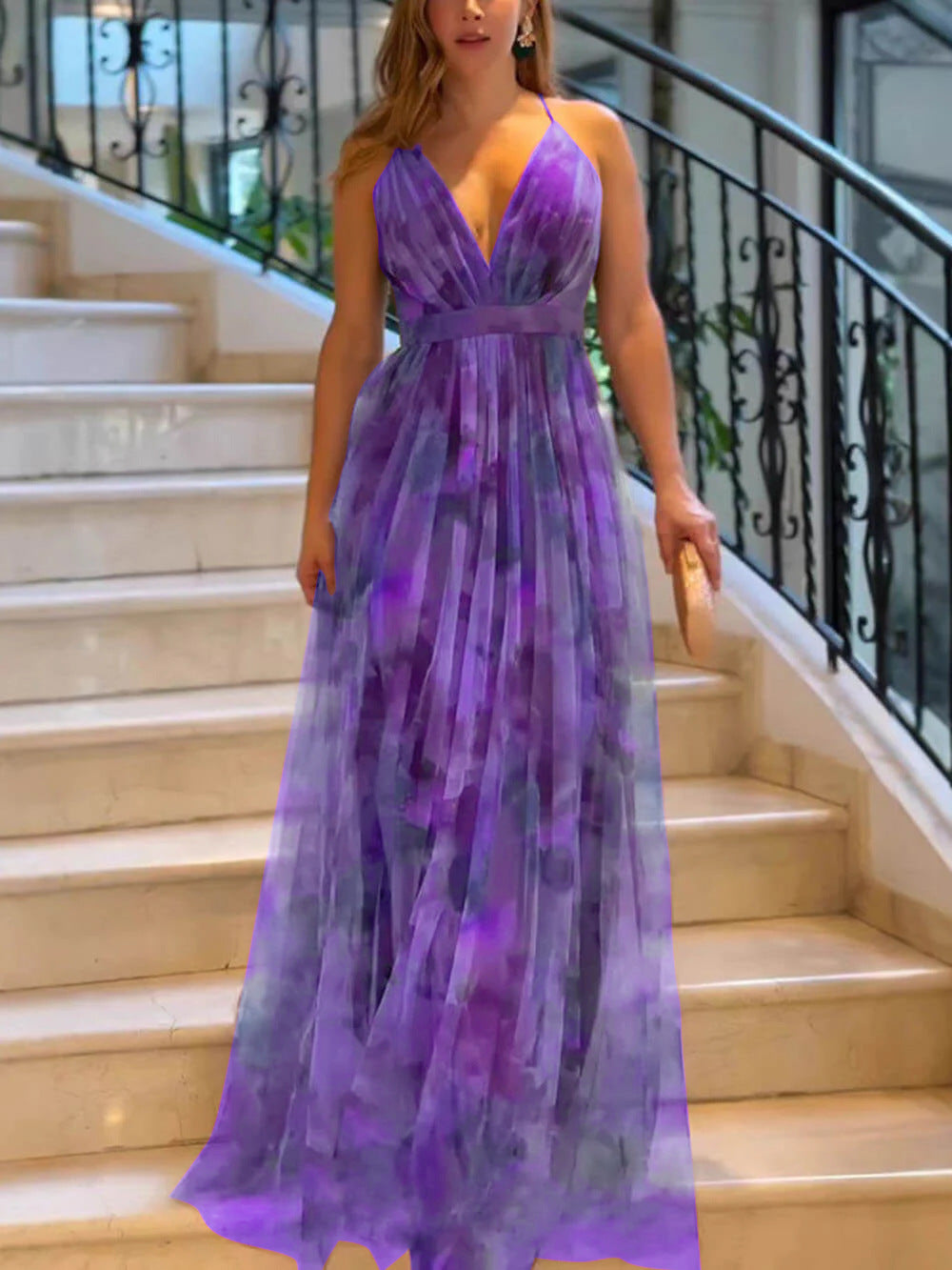 Mesh Printed Floaty Sundress