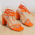Plus-Size Sexy Square-Toe Summer Heels