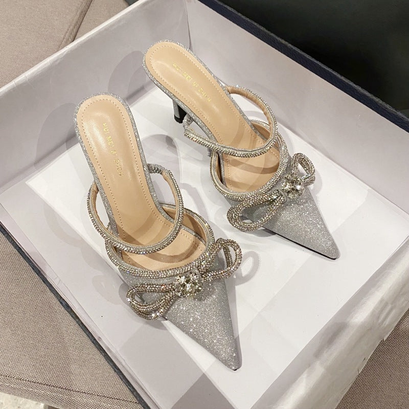 Korean Rhinestone Stiletto Heels