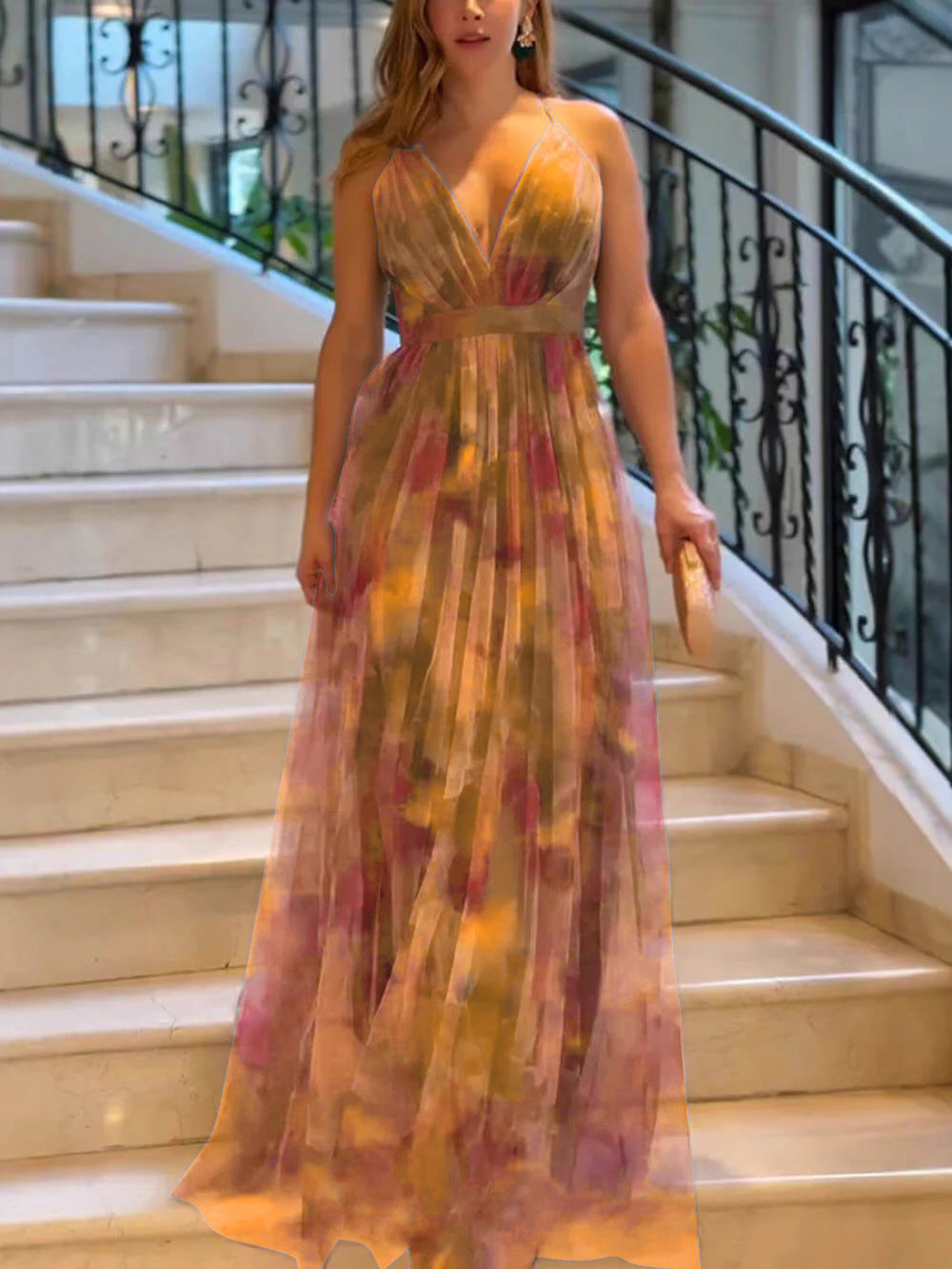 Mesh Printed Floaty Sundress