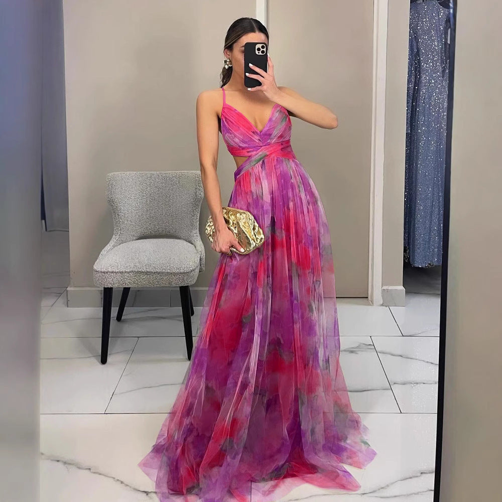 Mesh Printed Floaty Sundress