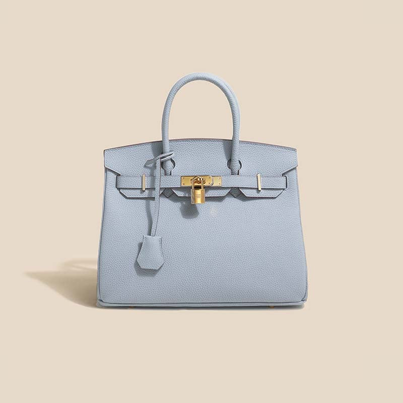 Genuine Leather Platinum Tote Bag