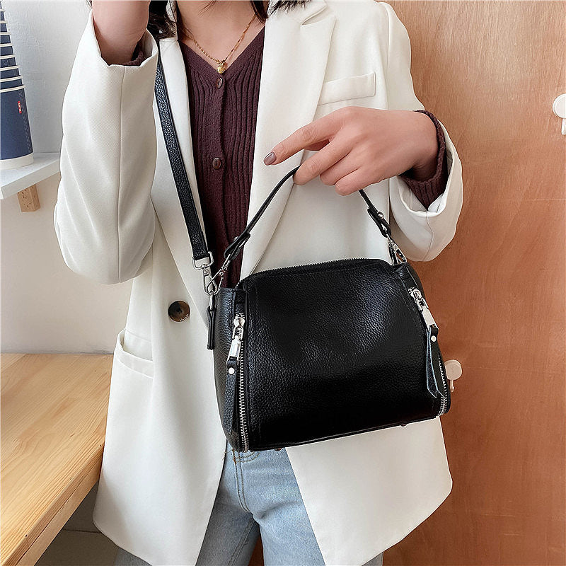 Genuine Leather Single-Shoulder Mum Bag