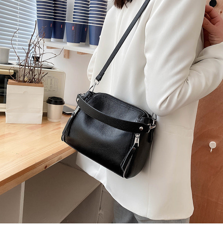 Genuine Leather Single-Shoulder Mum Bag