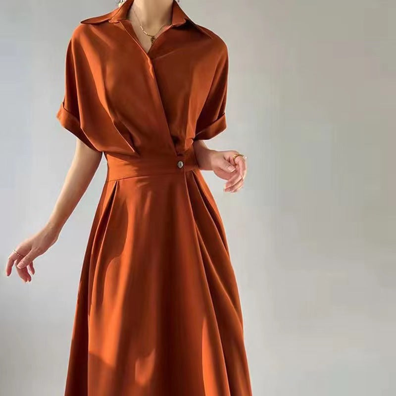 French Chic Slim-Fit Midi Dress