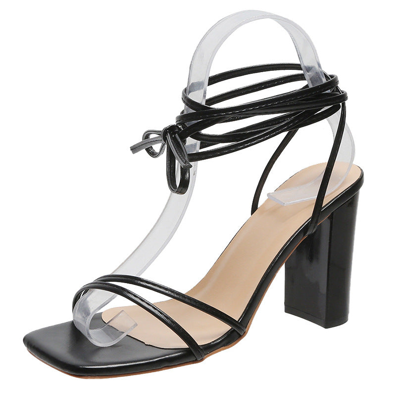 Plus-Size Sexy Square-Toe Summer Heels