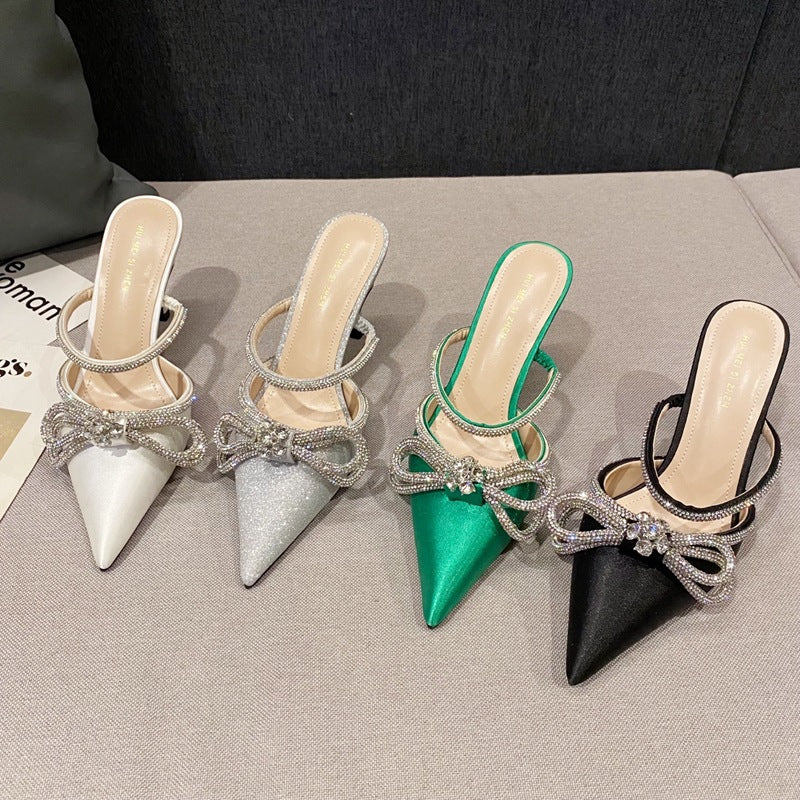 Korean Rhinestone Stiletto Heels