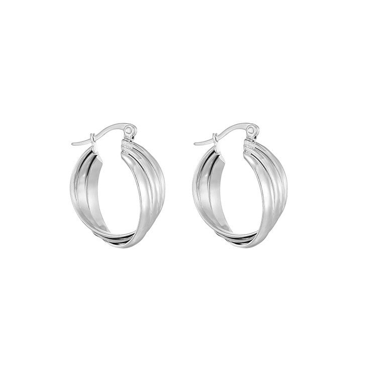 Twisted Chunky Gold Hoop Earrings