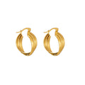 Twisted Chunky Gold Hoop Earrings